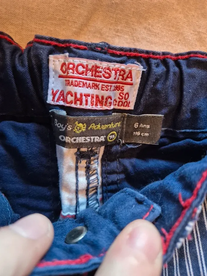 Pantalon rayé bleu et blanc - photo numéro 2