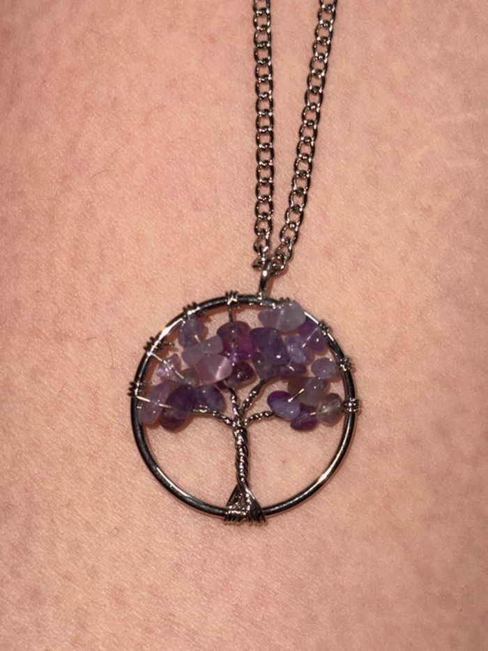 Arbre de vie pendentif améthyste - photo numéro 2