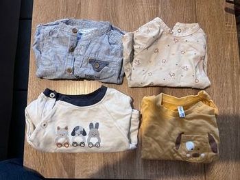 1 chemise et 3 tee shirts manches longues