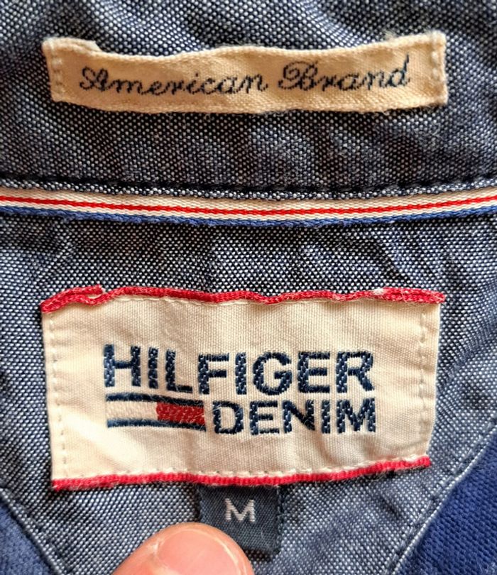 Chemin à carreaux bleue Hilfiger Denim taille M - homme - photo numéro 3