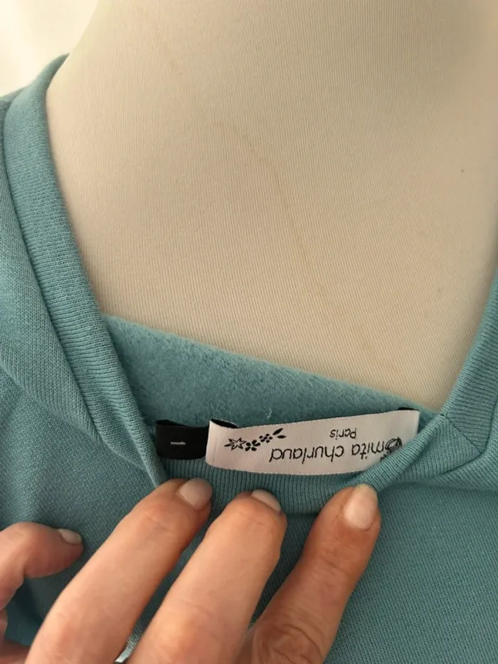 Robe sweat bleu trapèze femme, taille 1/36 - photo numéro 4