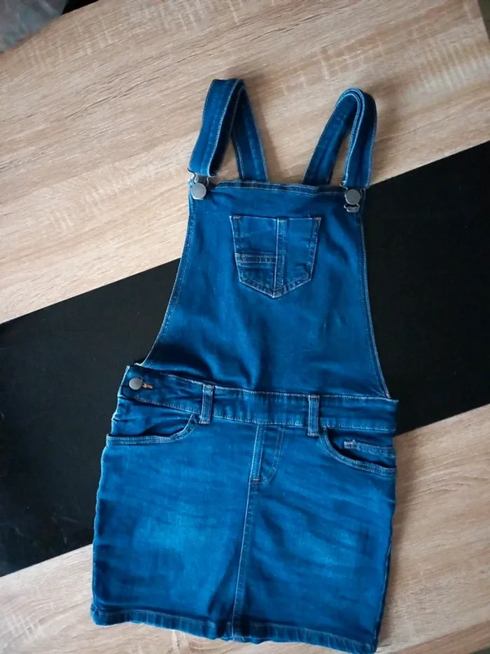 Robe salopette en jeans 12 ans
