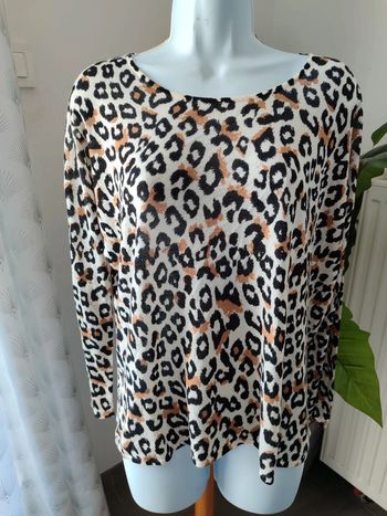 Pull très fin imprimé léopard