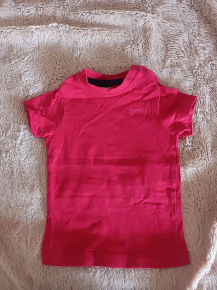 Tee shirt manches courtes rouge