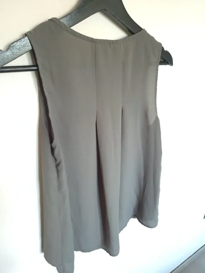 Débardeur blouse kaki naf naf taille XS - photo numéro 4