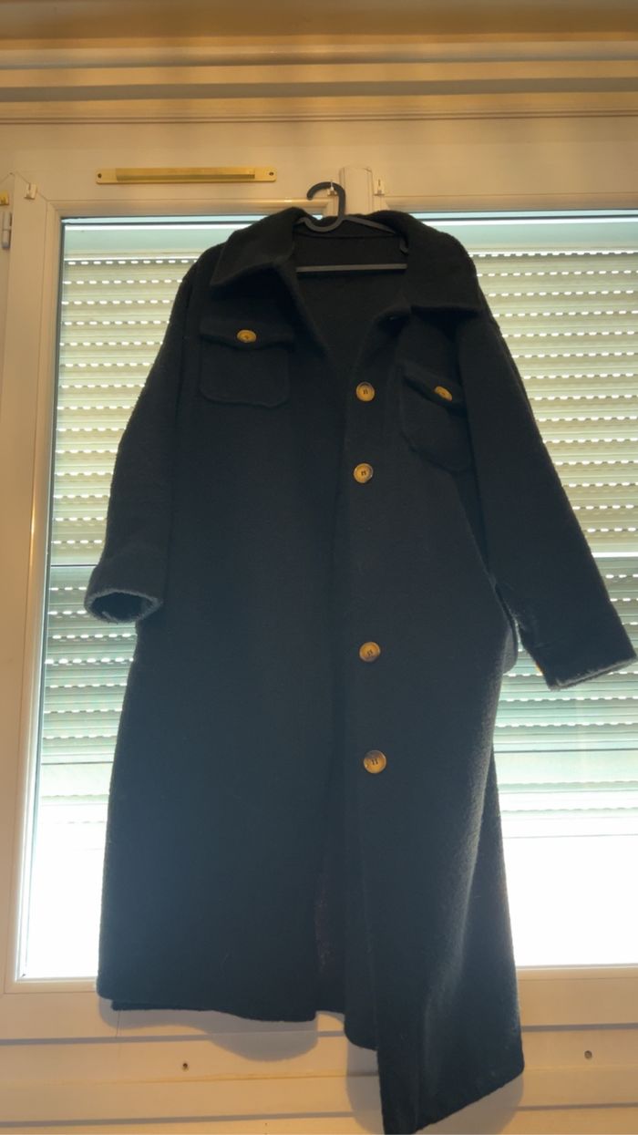Manteau long en laine