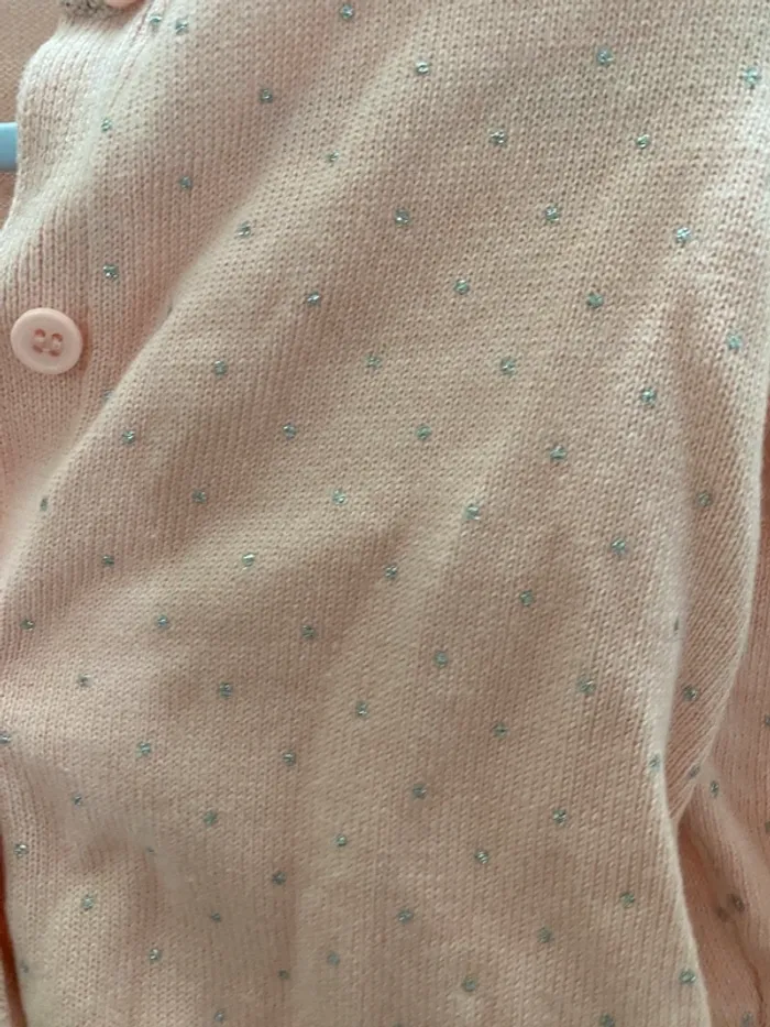 Gilet rose pailleté 12 mois mots d’enfants - photo numéro 2