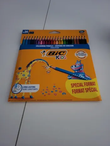 Crayon couleur bic x24