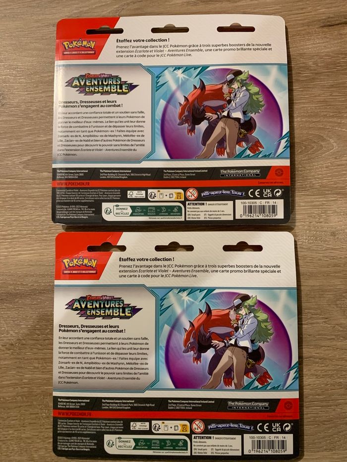 Lot de 2 tri pack Pokémon aventures ensembles ev09 - photo numéro 4