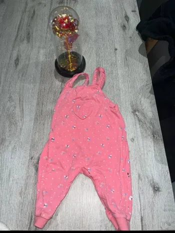 🌸 Salopette rose pour bébé 🌸