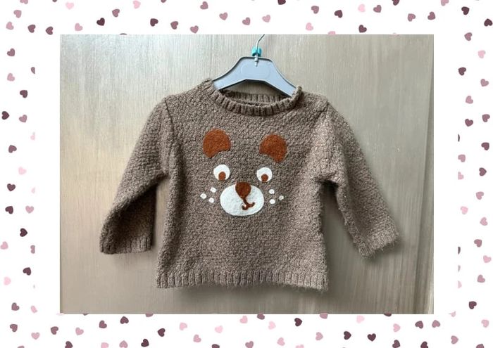 Pull Ours Kiabi 12 mois marron