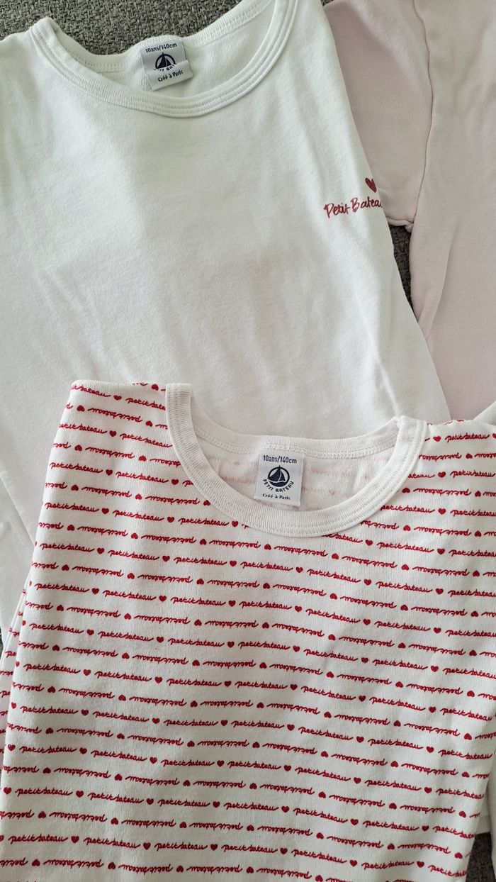 Lot maillots de corps 10 ans petit bateau - photo numéro 2