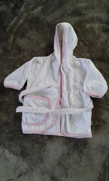 Peignoir blanc fille 12 mois 1an