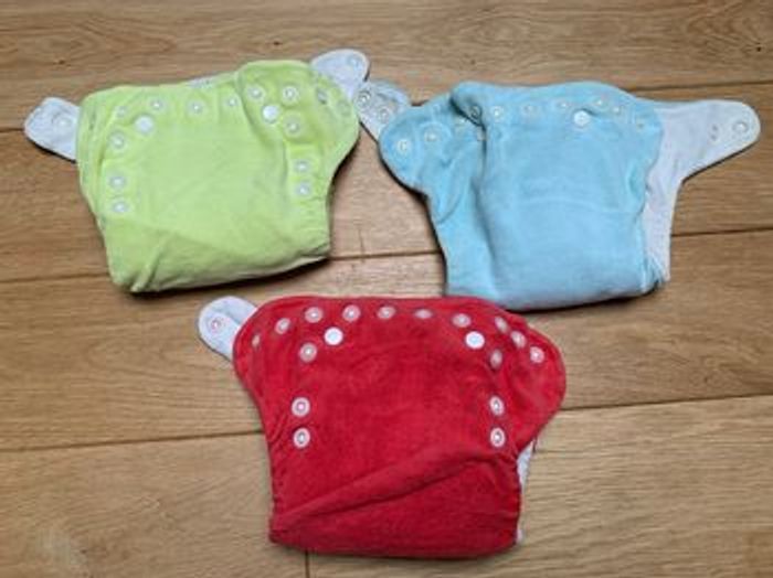 Lot 3 couches lavables et shorty lulu nature