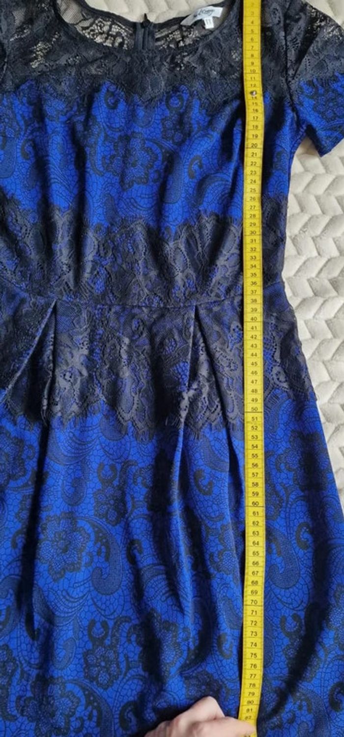 Robe "Jus d'orange" bleu a dentelle noire taille 1 - photo numéro 6