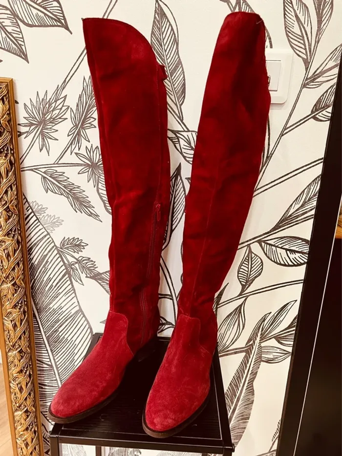 Pointure 36 bottes femme San Marina bordeaux cuir 🌺 - photo numéro 3