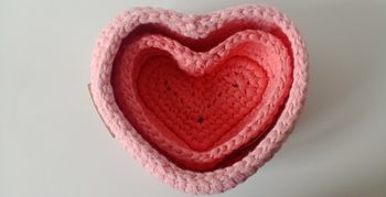 Deux paniers en formes de cœur 💓