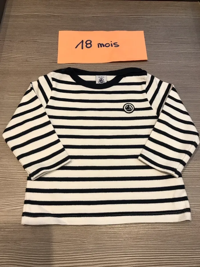 Marinière iconique bébé fille/garçon 18m 🦊🎀
