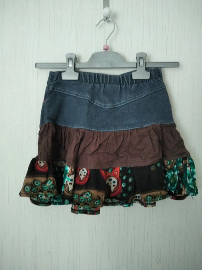 jupe jean + tissu 6 ans - photo numéro 2