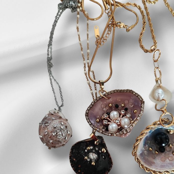 Collier été, bijoux artisanaux Marine coquillage naturel - photo numéro 3