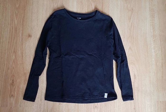 T-shirt mixte manches longues noir - Kiabi - 8 ans