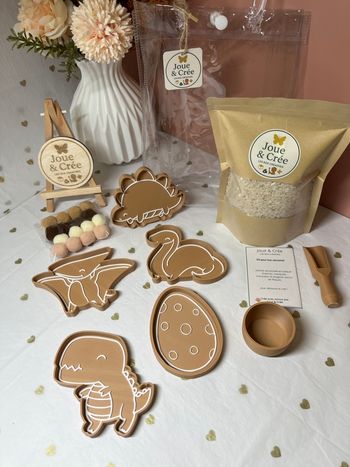 Kit sensoriel enfant dinosaures – bac sensoriel (activité Montessori) 