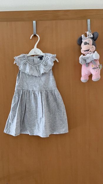 Robe a volants et à pois avec culotte assortie taille 2 ans