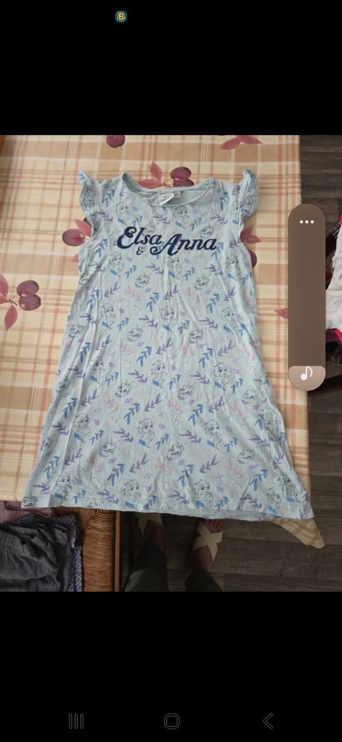 Chemise de nuit " la reine des neiges" - photo numéro 2