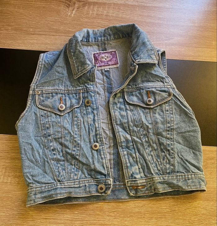 Veste en jean sans manches - photo numéro 4