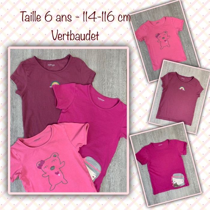 Lot de 3 maillot de corps MC taille 6 ans 114-116 cm