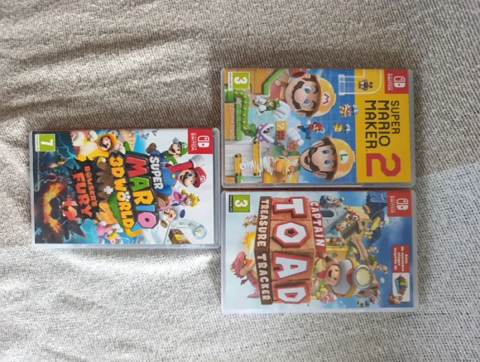 Lot de 3 jeux Mario switch