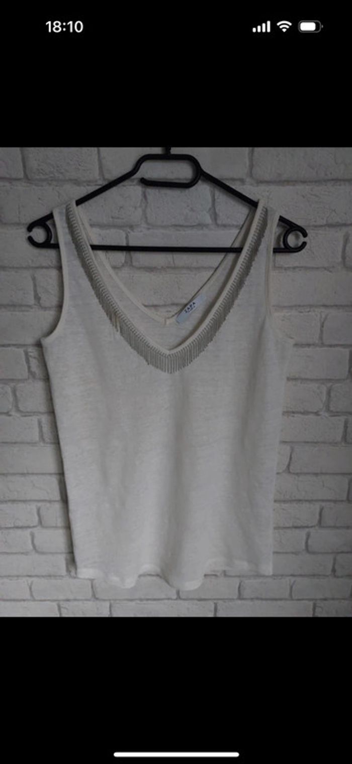 Débardeur 100% lin Zapa taille 0 (34,XS)