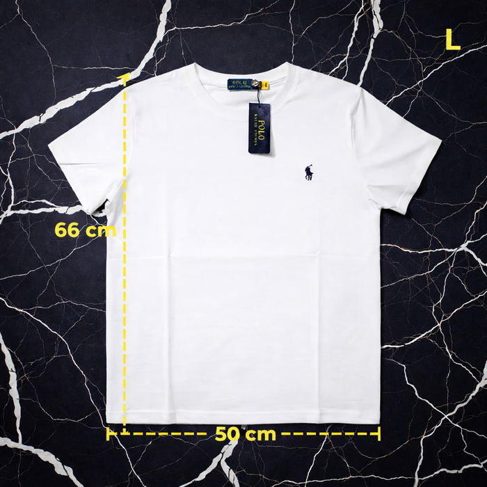 Tee Shirt Ralph Lauren pour homme - Taille L - Blanc logo brodé noir - Neuf - photo numéro 5