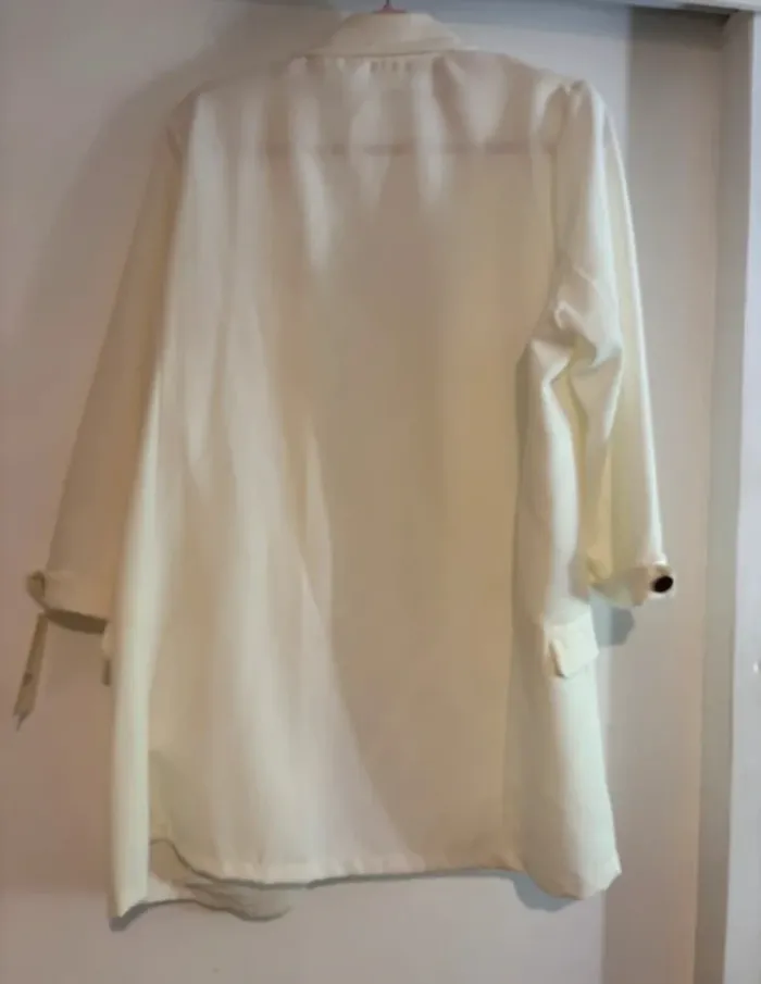 Veste blazer blanche Mybel 🇮🇹 taille unique – neuve - photo numéro 3