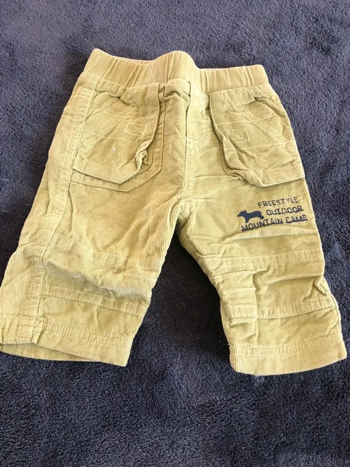 Lot vêtements bébé garçon 1 mois pantalons et veste - photo numéro 3