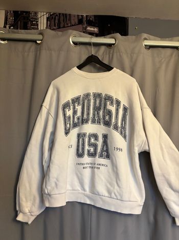 pull oversize blanc