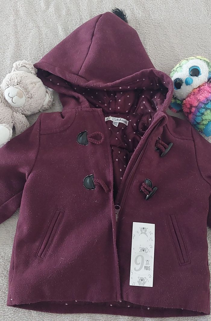 manteau hiver prune kitchoun 9 mois