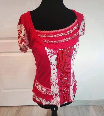 T shirt rose taille unique