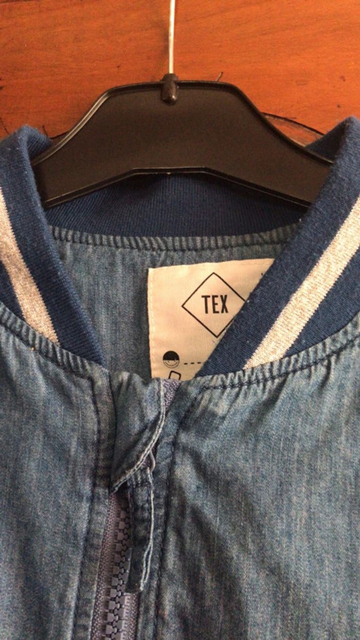 Tex veste en jean avec volants et décoration argenté taille 11 ans - photo numéro 2