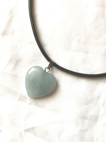 Collier Pendentif Cœur Bleu Clair Amour Bijou Fantaisie Femmes