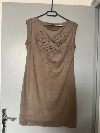 Robe daim camaïeu