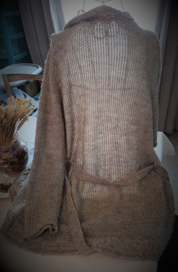 Gilet Long & Doux K.Woman - Maille Beige - photo numéro 4