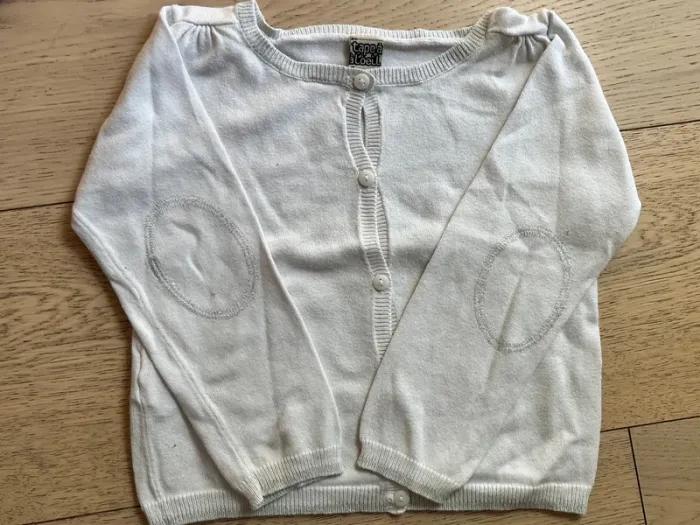 Ensemble blouse à bretelle + short + gilet blanc 3 ans fille Vertbaudet - photo numéro 11