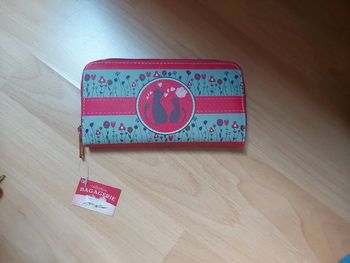 Portefeuille Collection bagagerie rouge et gris chats