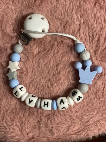 Attache tétine personnalisée éléphant