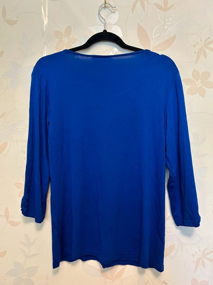 Top bleu manches 3/4 - photo numéro 8