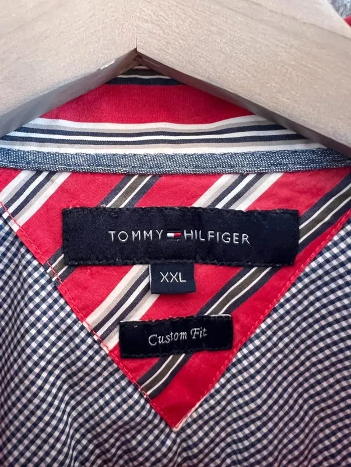 Chemise rouge homme manches longues Tommy Hilfiger taille XXL camisa hombre camicia uomo Herrenhemd - photo numéro 4