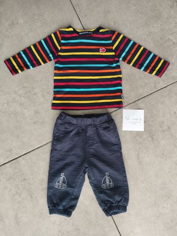 Ensemble t-shirt manches longues jogging