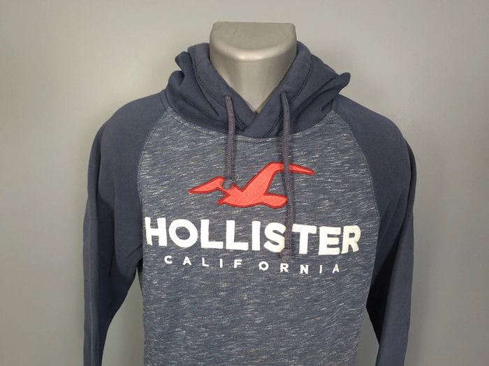Sweat à capuche / hoodie hollister - taille S - bleu homme (322) - photo numéro 2
