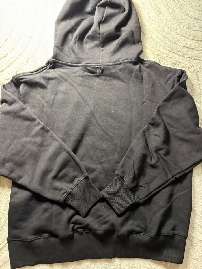 Hoodie Ami Paris noir | Logo cœur rouge | Taille M - photo numéro 3